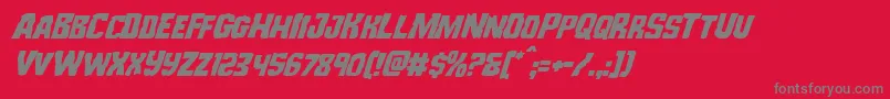 More about Monsterhuntersuperital Font Monsterhuntersuperital Font – Gray Fonts on Red Background