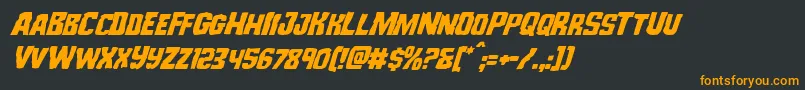 Monsterhuntersuperital Font – Orange Fonts on Black Background