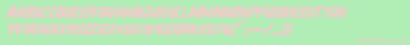 Monsterhuntersuperital Font – Pink Fonts on Green Background