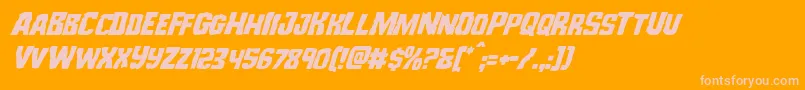 More about Monsterhuntersuperital Font Monsterhuntersuperital Font – Pink Fonts on Orange Background