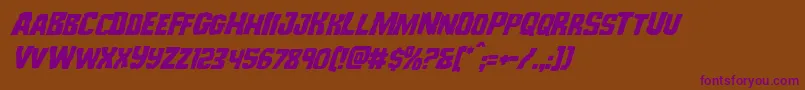 Monsterhuntersuperital Font – Purple Fonts on Brown Background