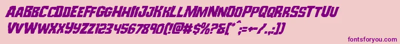 Monsterhuntersuperital Font – Purple Fonts on Pink Background