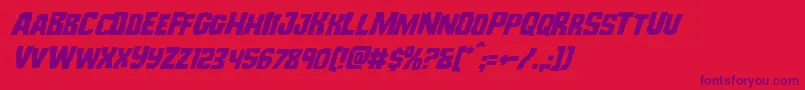 Monsterhuntersuperital Font – Purple Fonts on Red Background