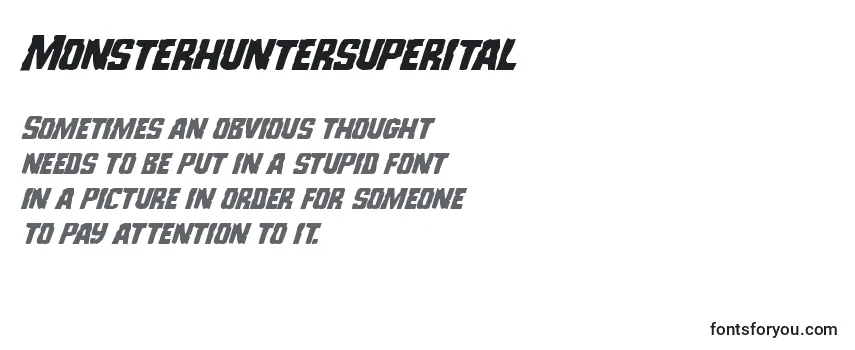 Monsterhuntersuperital Font