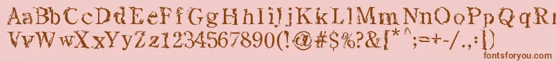 Seadreams Font – Brown Fonts on Pink Background