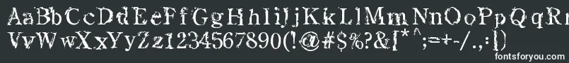 フォントSeadreams – 黒い背景に白い文字