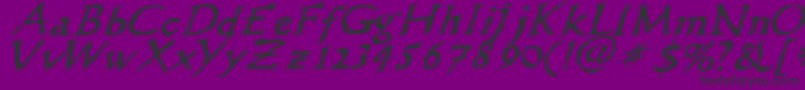 Wlscribbleflinger-Schriftart – Schwarze Schriften auf violettem Hintergrund