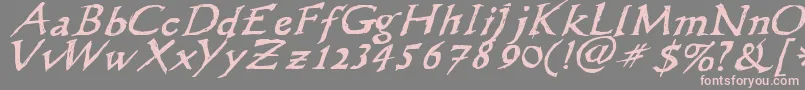 Wlscribbleflinger Font – Pink Fonts on Gray Background