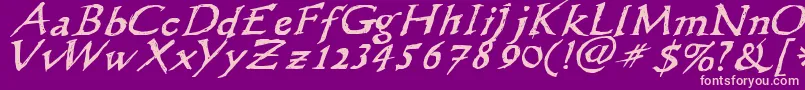 Wlscribbleflinger Font – Pink Fonts on Purple Background