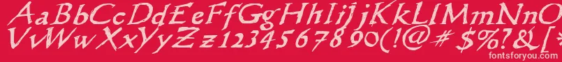 Wlscribbleflinger Font – Pink Fonts on Red Background