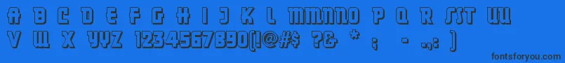 Dancingdonuts Font – Black Fonts on Blue Background