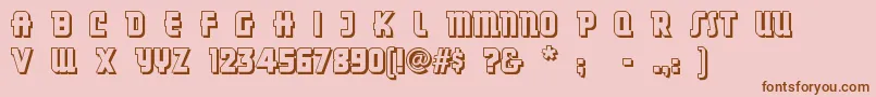 Dancingdonuts-fontti – ruskeat fontit vaaleanpunaisella taustalla