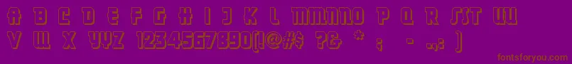 Dancingdonuts-fontti – ruskeat fontit violetilla taustalla