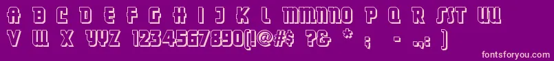 Dancingdonuts-fontti – vaaleanpunaiset fontit violetilla taustalla