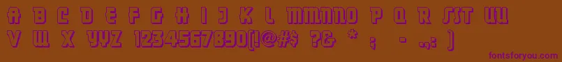 Dancingdonuts-Schriftart – Violette Schriften auf braunem Hintergrund