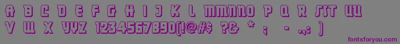 Шрифт Dancingdonuts – фиолетовые шрифты на сером фоне