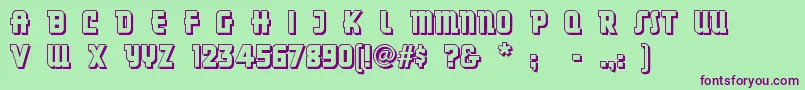 Dancingdonuts Font – Purple Fonts on Green Background