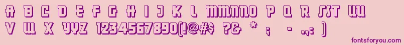 Шрифт Dancingdonuts – фиолетовые шрифты на розовом фоне