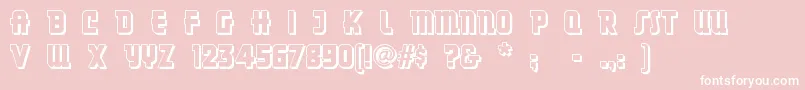 Dancingdonuts-fontti – valkoiset fontit vaaleanpunaisella taustalla