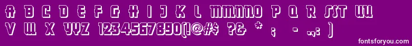 Dancingdonuts-fontti – valkoiset fontit violetilla taustalla