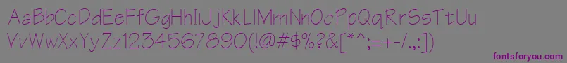 ErArchitect866 Font – Purple Fonts on Gray Background