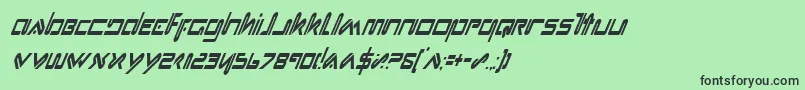 フォントXephci – 緑の背景に黒い文字