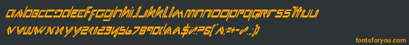 フォントXephci – 黒い背景にオレンジの文字