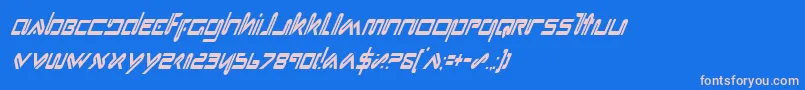 フォントXephci – ピンクの文字、青い背景