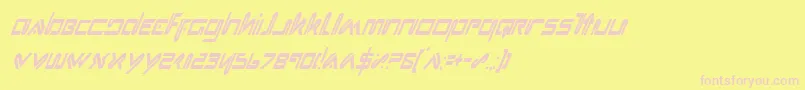 Xephci-fontti – vaaleanpunaiset fontit keltaisella taustalla