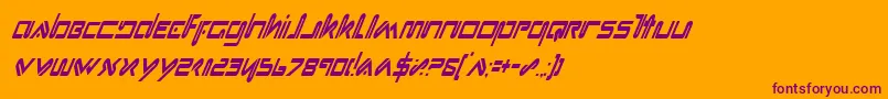 Xephci-fontti – violetit fontit oranssilla taustalla