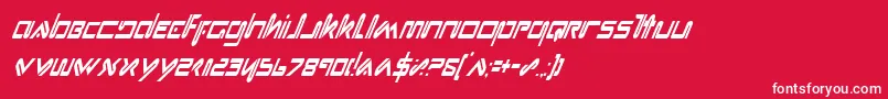 フォントXephci – 赤い背景に白い文字