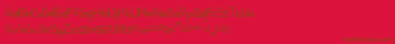 MtfWulan Font – Brown Fonts on Red Background