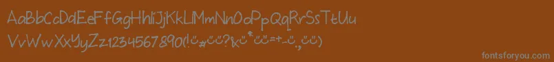 MtfWulan Font – Gray Fonts on Brown Background