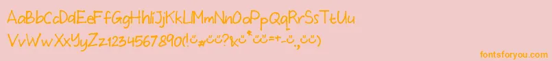 MtfWulan Font – Orange Fonts on Pink Background