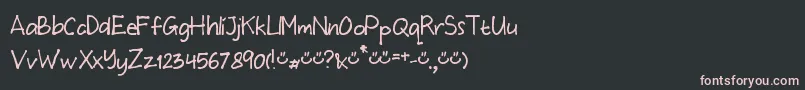 MtfWulan Font – Pink Fonts on Black Background