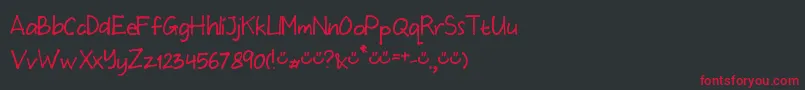 MtfWulan Font – Red Fonts on Black Background