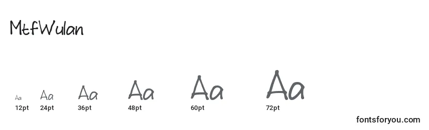 MtfWulan Font Sizes