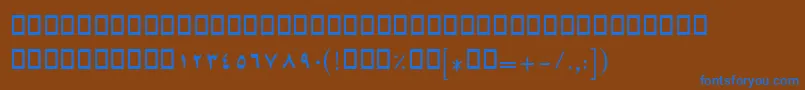 Шрифт BSepideh – синие шрифты на коричневом фоне