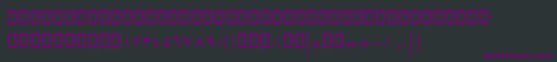 Шрифт BSepideh – фиолетовые шрифты на чёрном фоне