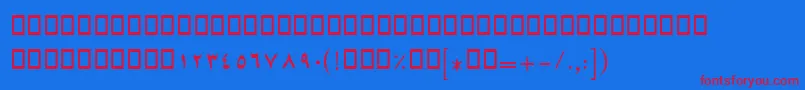 BSepideh Font – Red Fonts on Blue Background