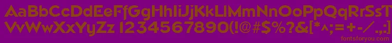 NapoliBold Font – Brown Fonts on Purple Background