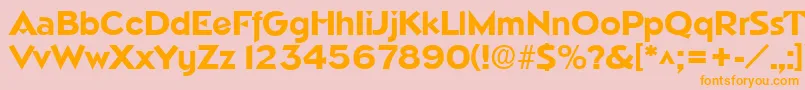 NapoliBold Font – Orange Fonts on Pink Background