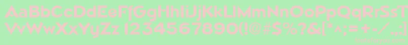 NapoliBold Font – Pink Fonts on Green Background