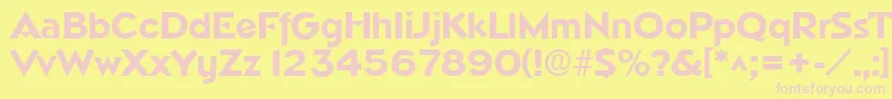 NapoliBold Font – Pink Fonts on Yellow Background