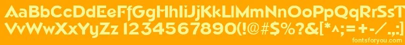 NapoliBold Font – Yellow Fonts on Orange Background