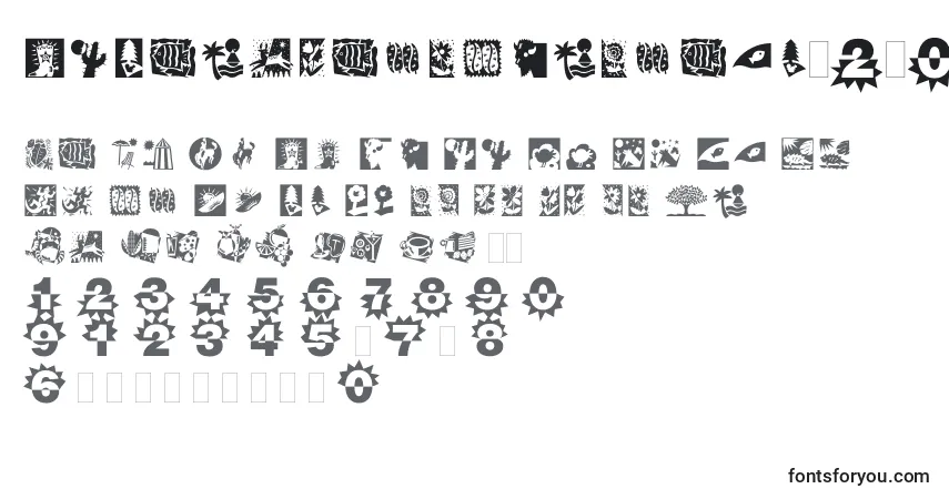 A fonte DfNaturalsLetPlain.2.0 – alfabeto, números, caracteres especiais