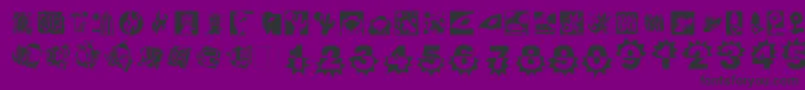 フォントDfNaturalsLetPlain.2.0 – 紫の背景に黒い文字
