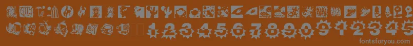 DfNaturalsLetPlain.2.0-Schriftart – Graue Schriften auf braunem Hintergrund