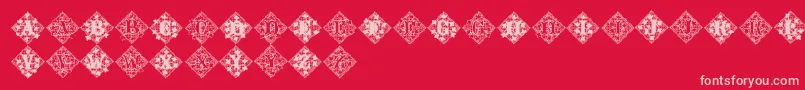 Jfivylac Font – Pink Fonts on Red Background