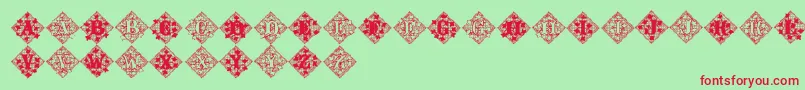 Jfivylac Font – Red Fonts on Green Background